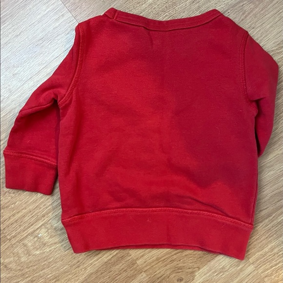 Gap Kids AWESOME red crew neck sweatshirt size 12-18 months - Picture 2 of 4
